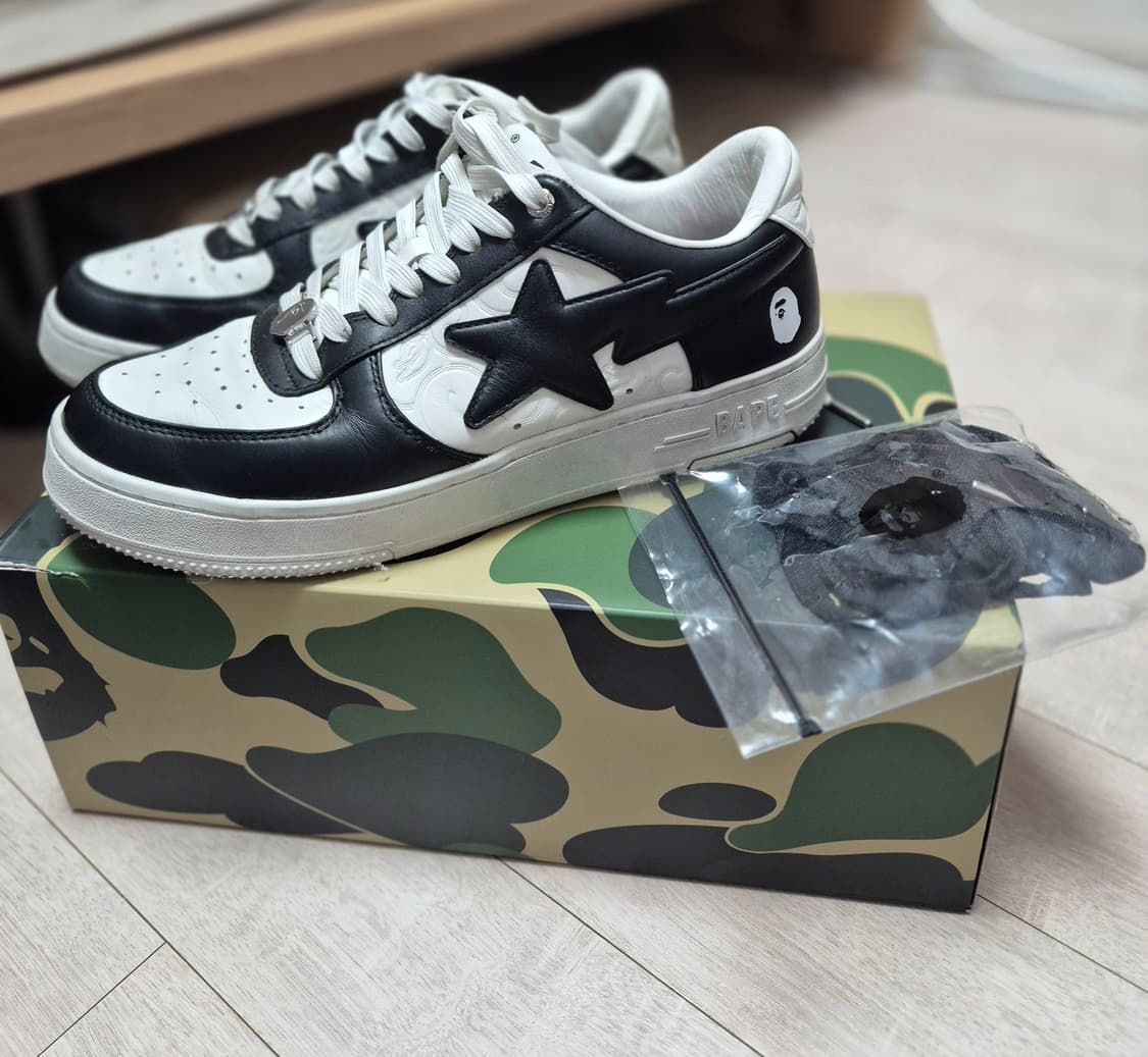 베이프 스타 검은색 흰색 280 (신발) 상품이미지1