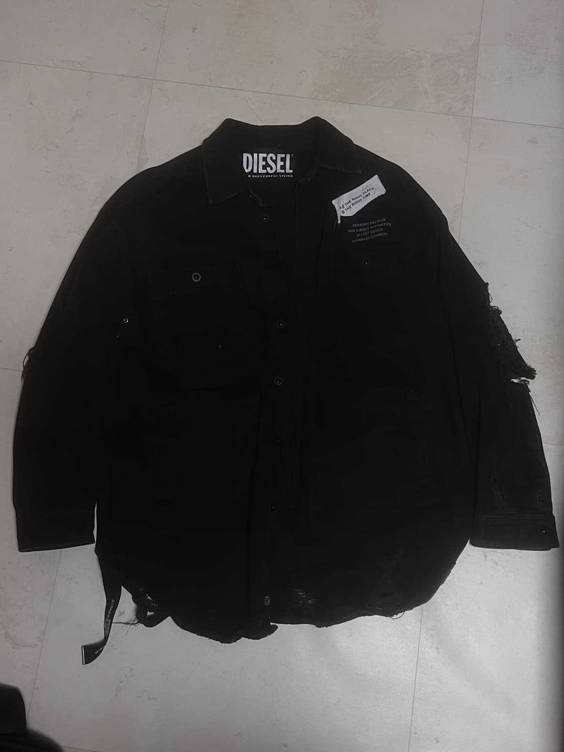 디젤 빈티지 오버핏 데미지 셔츠  상품이미지2