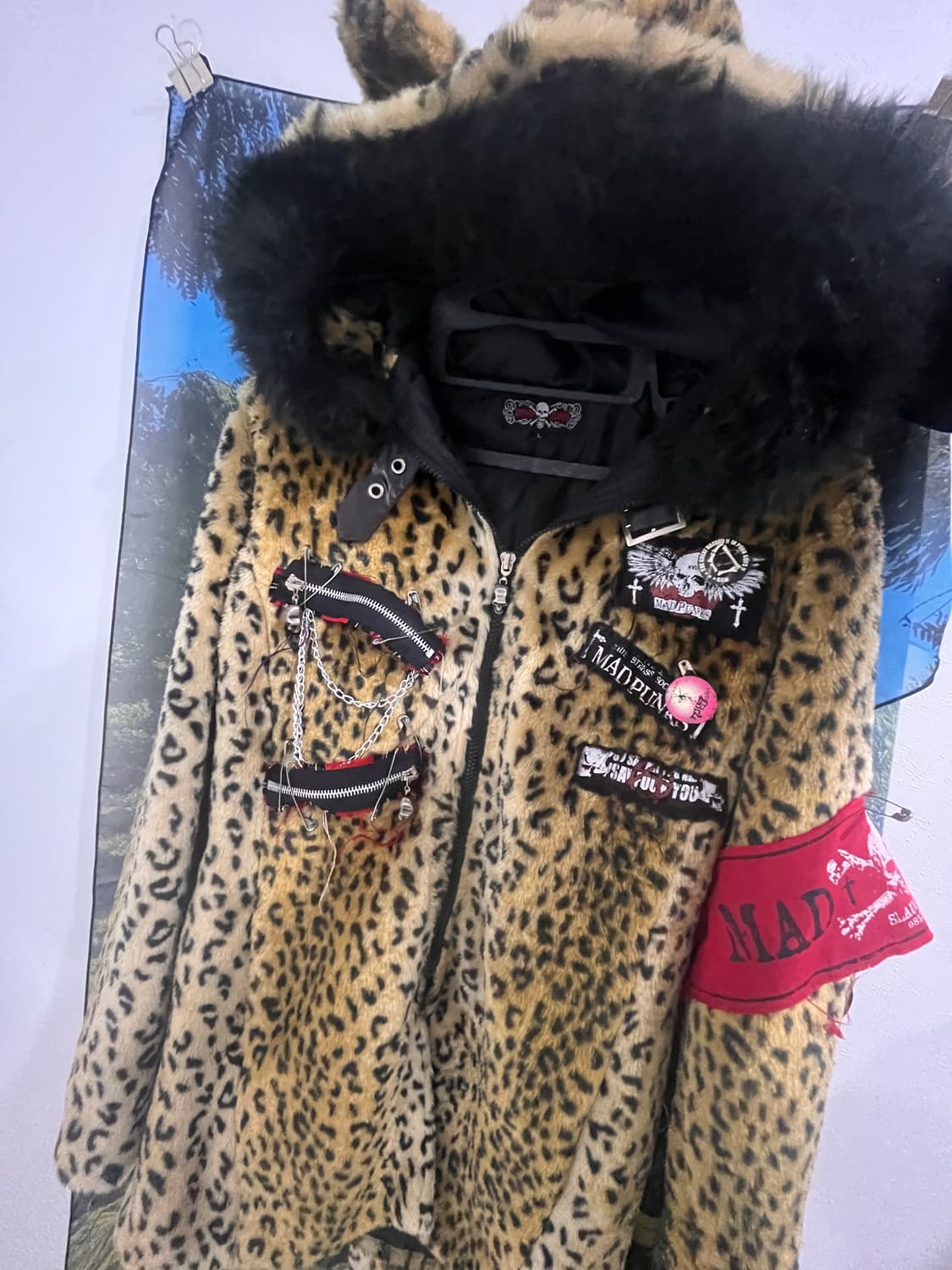 Mad punks 매드펑크 네코미미 퍼자켓 퍼후드집업 고스펑크 상품이미지1