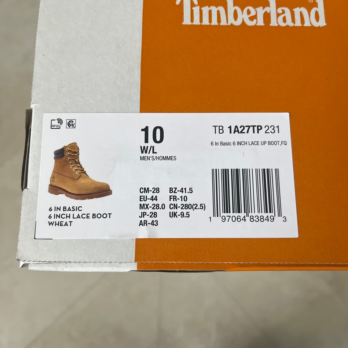 새상품(280)팀버랜드 6인치 레이스업 베이직 부츠 위트 브라운 상품이미지2
