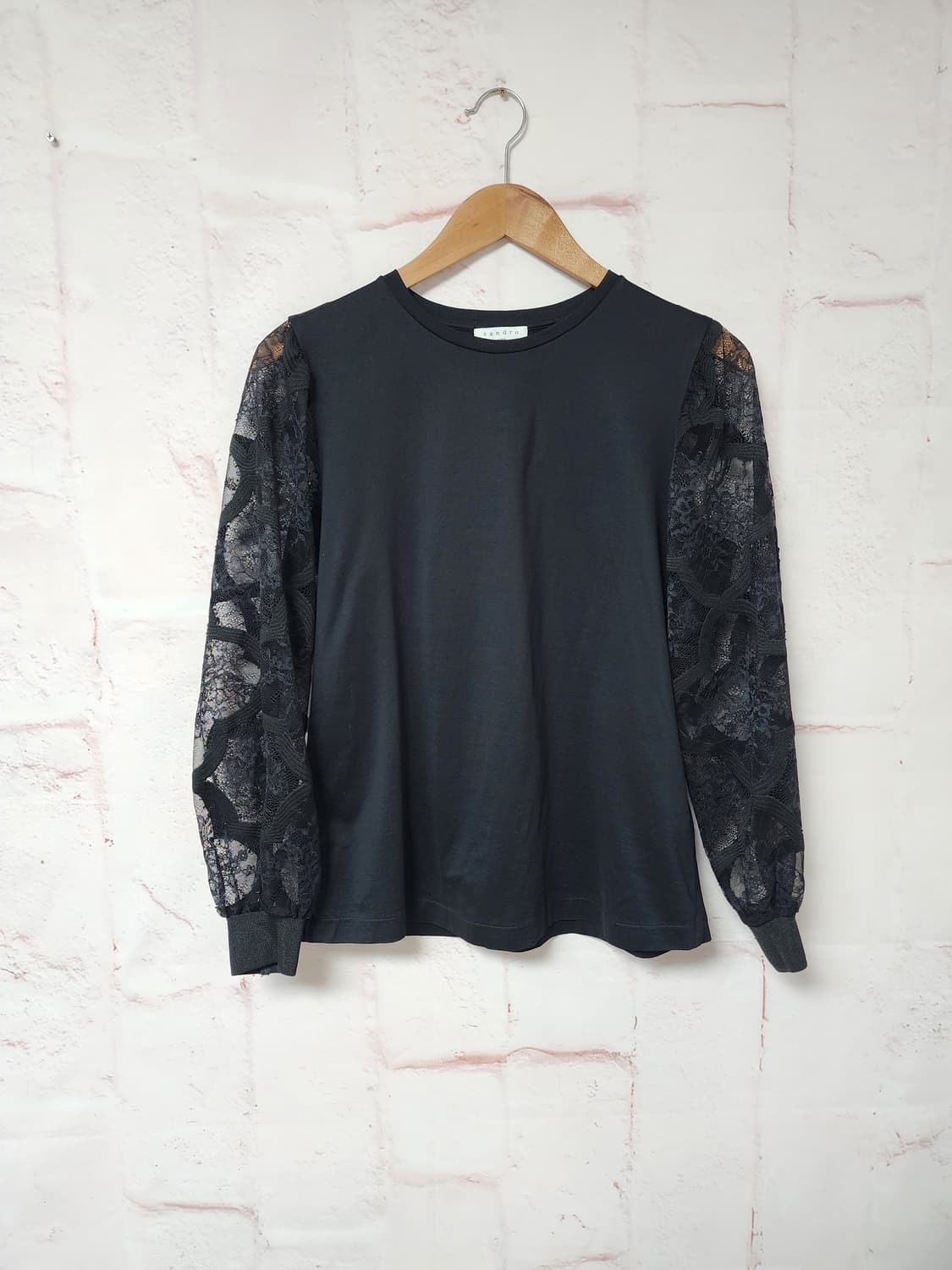 산드로 블랙 레이스  블라우스 상품이미지1