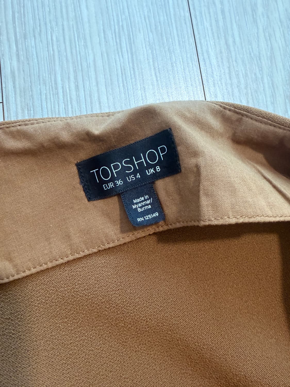 탑샵 TOPSHOP 빈티지 카멜 브라운 H라인 미디스커트 상품이미지5