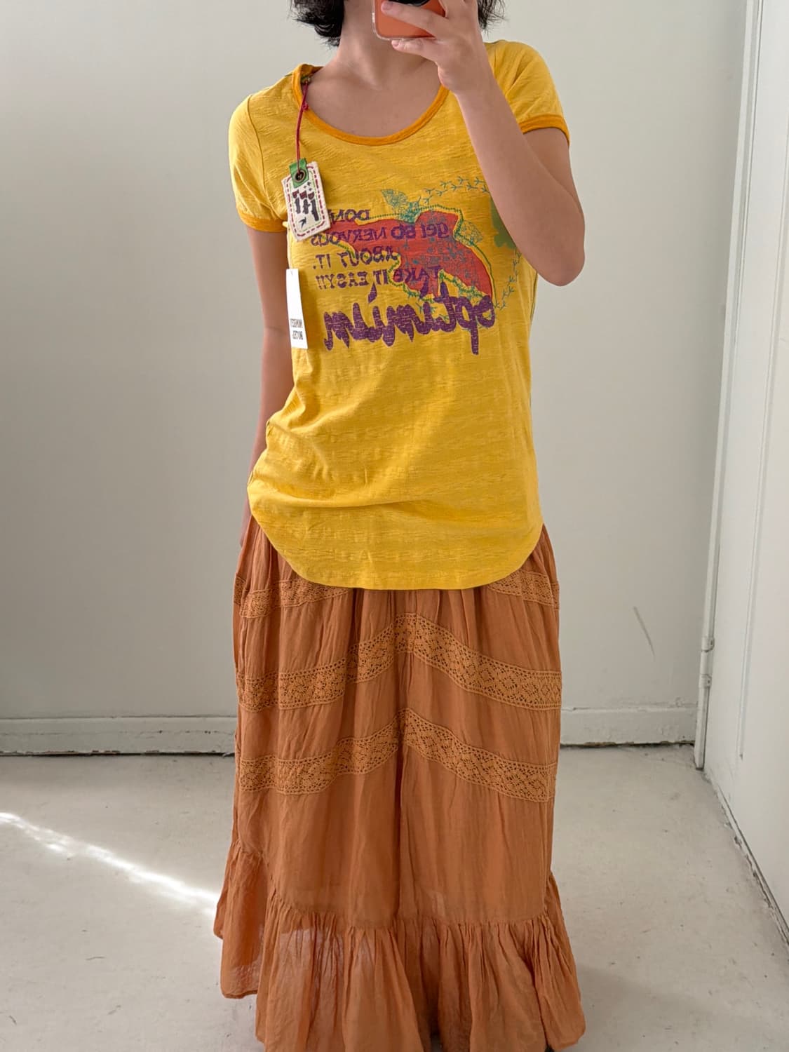 일본빈티지 모리 자수 반팔티 상품이미지1