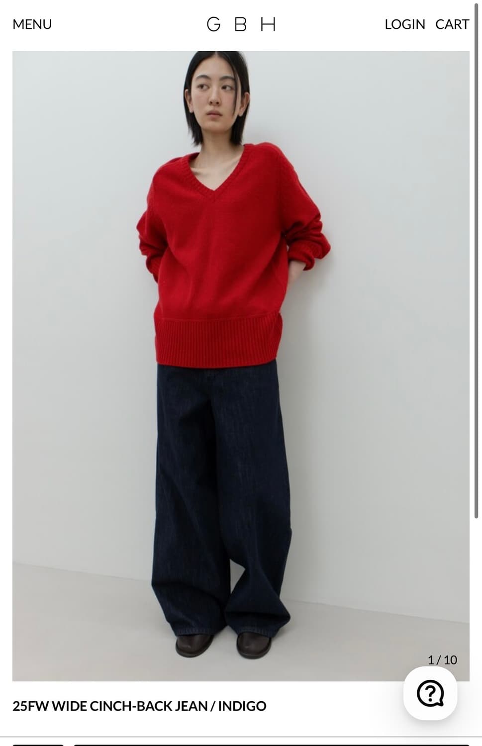 GBH 25FW WIDE CINCH BACK JEAN 상품이미지1