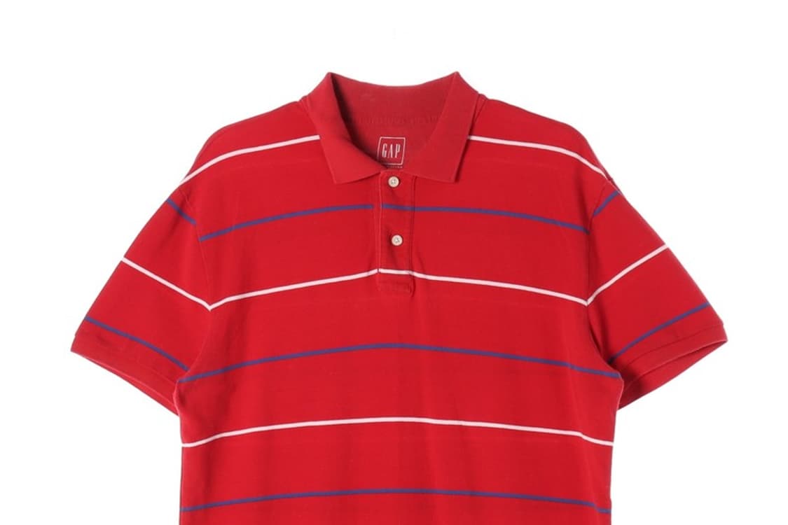 GAP 보더 스트라이프 피케 반팔 카라티 M 상품이미지3