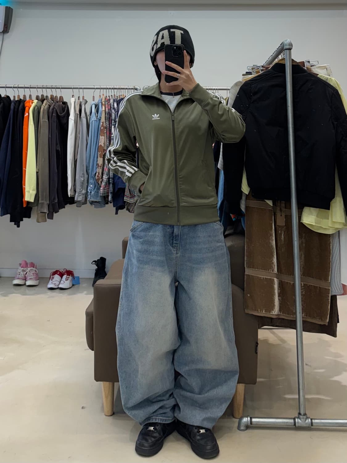 아디다스 아디컬러 클래식 파이어버드 트랙탑 올리브 상품이미지6