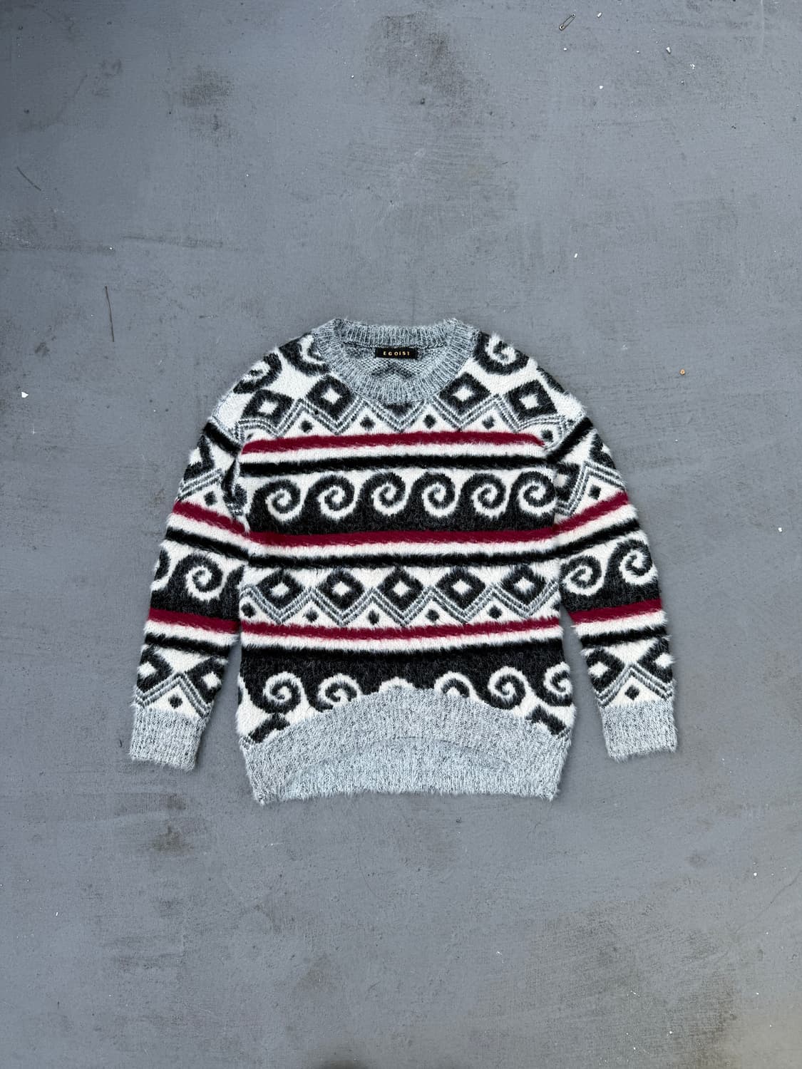 에고이스트 패턴 니트 상품이미지1