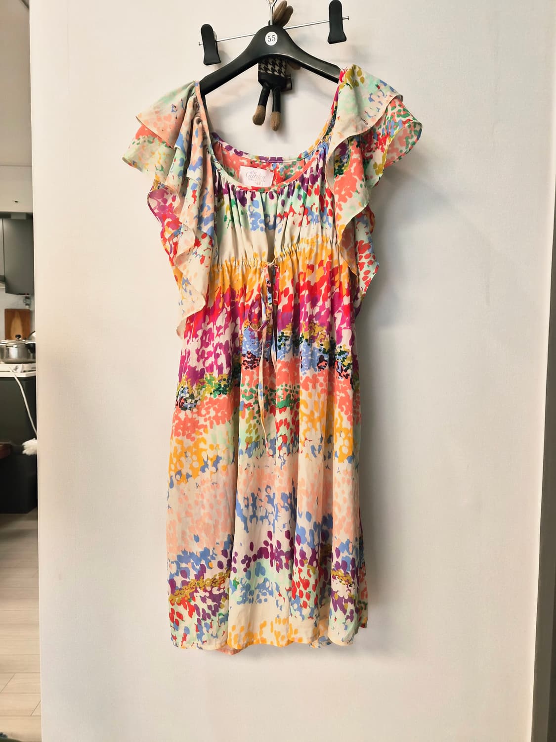  H&M 가든 컬렉션 수채화 플라워 러플 원피스 상품이미지2