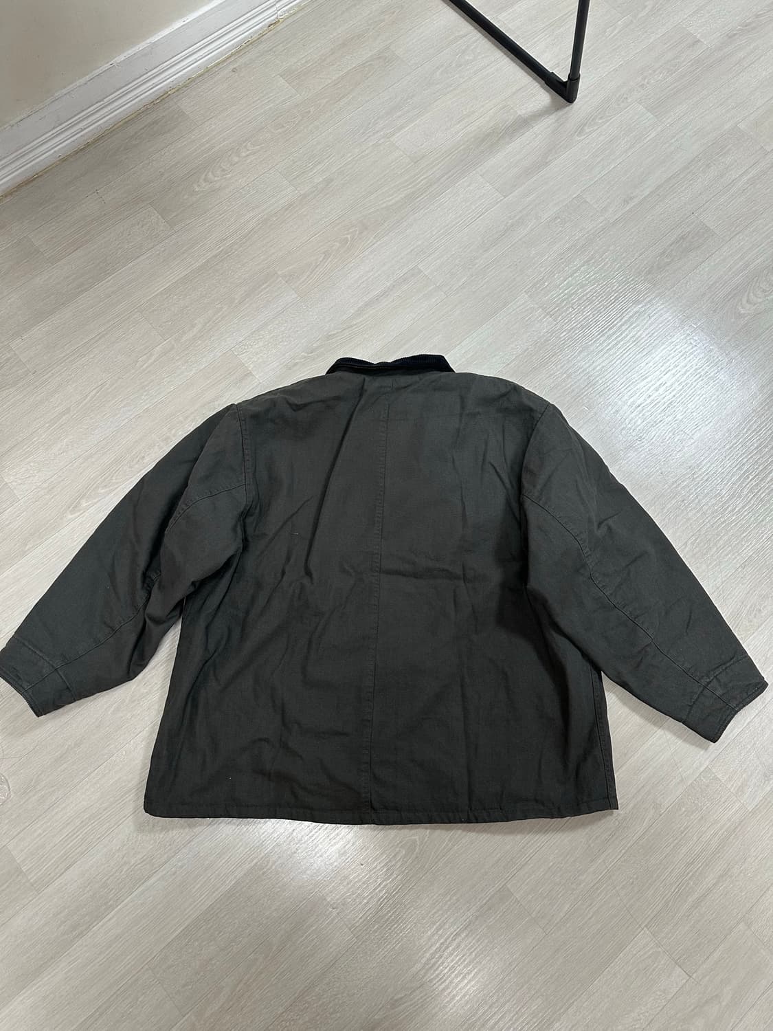 [M]프릭스스토어 오버핏 코듀로이 덕 커버올 자켓 차콜그레이 상품이미지2