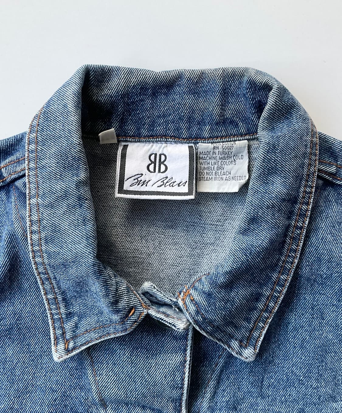 Bill Blass 핸드페인팅 커스텀 데님 베스트 M 상품이미지4