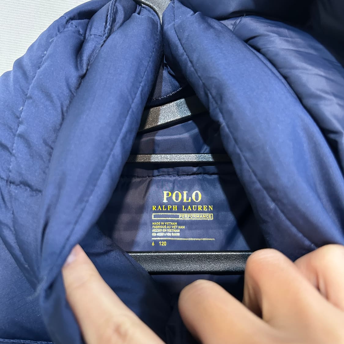 폴로 키즈 패딩 오리털 푸퍼 네이비 120 상품이미지3