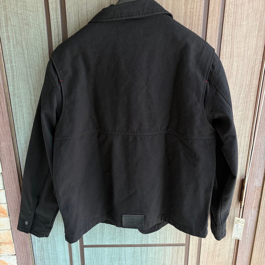 새상품(L)조우 CHOWOO 캔버스 자켓 블랙 상품이미지4