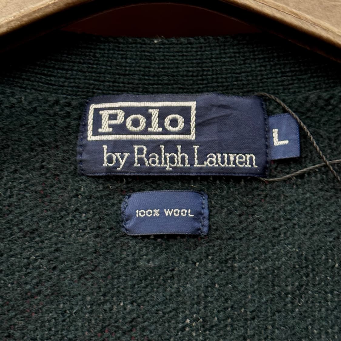 80s 폴로 랄프로렌 버건디 스몰 포니 로고 울 니트 가디건 N36 상품이미지7