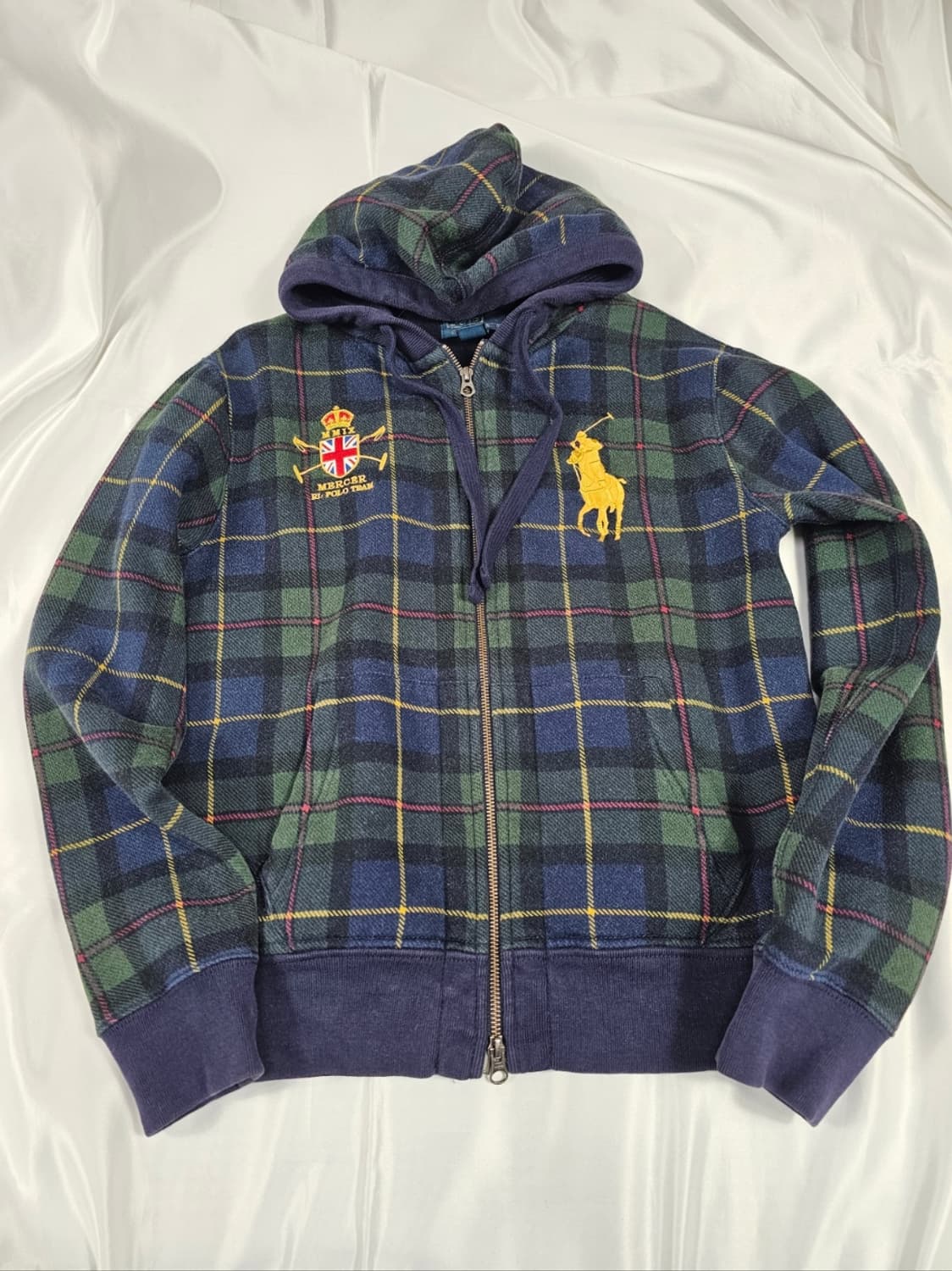 폴로타탄체크빅포니후드집업 상품이미지1