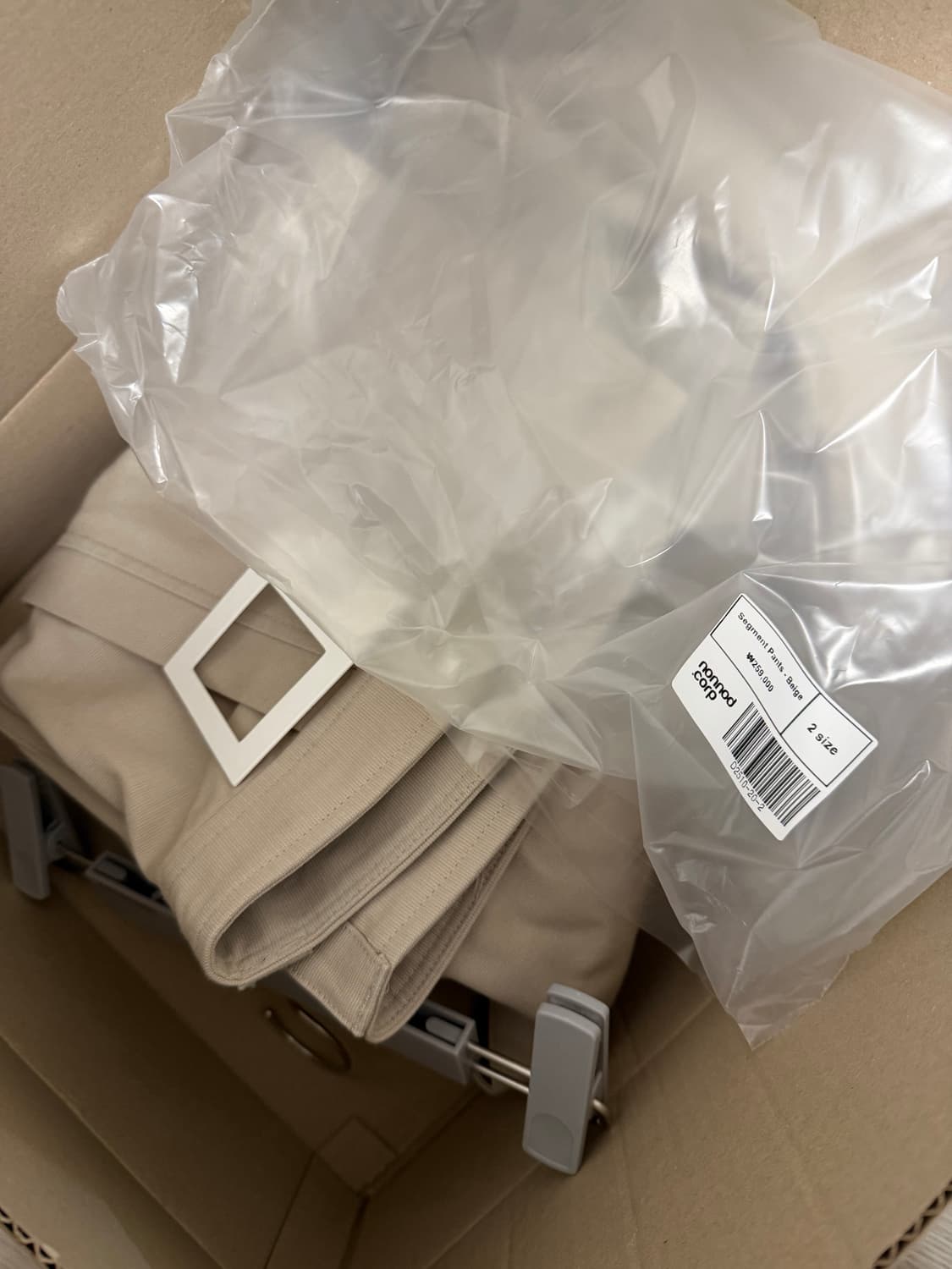 [2] 논노드 세그먼트팬츠 베이지 상품이미지1