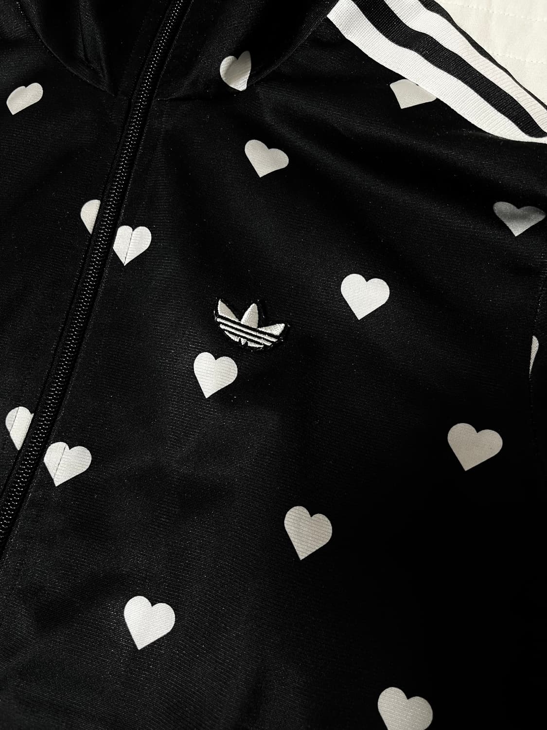 아디다스 파이어버드 하트 도트 땡땡이 집업 S 상품이미지1