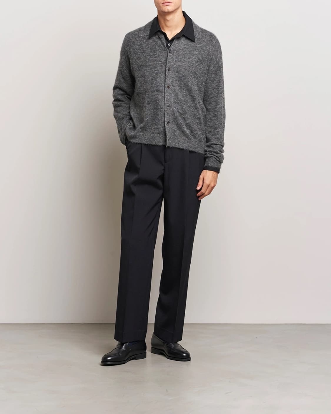 오라리 24aw 키드모헤어 셔츠 가디건 상품이미지2