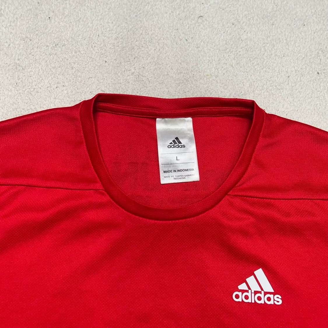ADIDAS 기능성 티셔츠 레드 L 상품이미지5