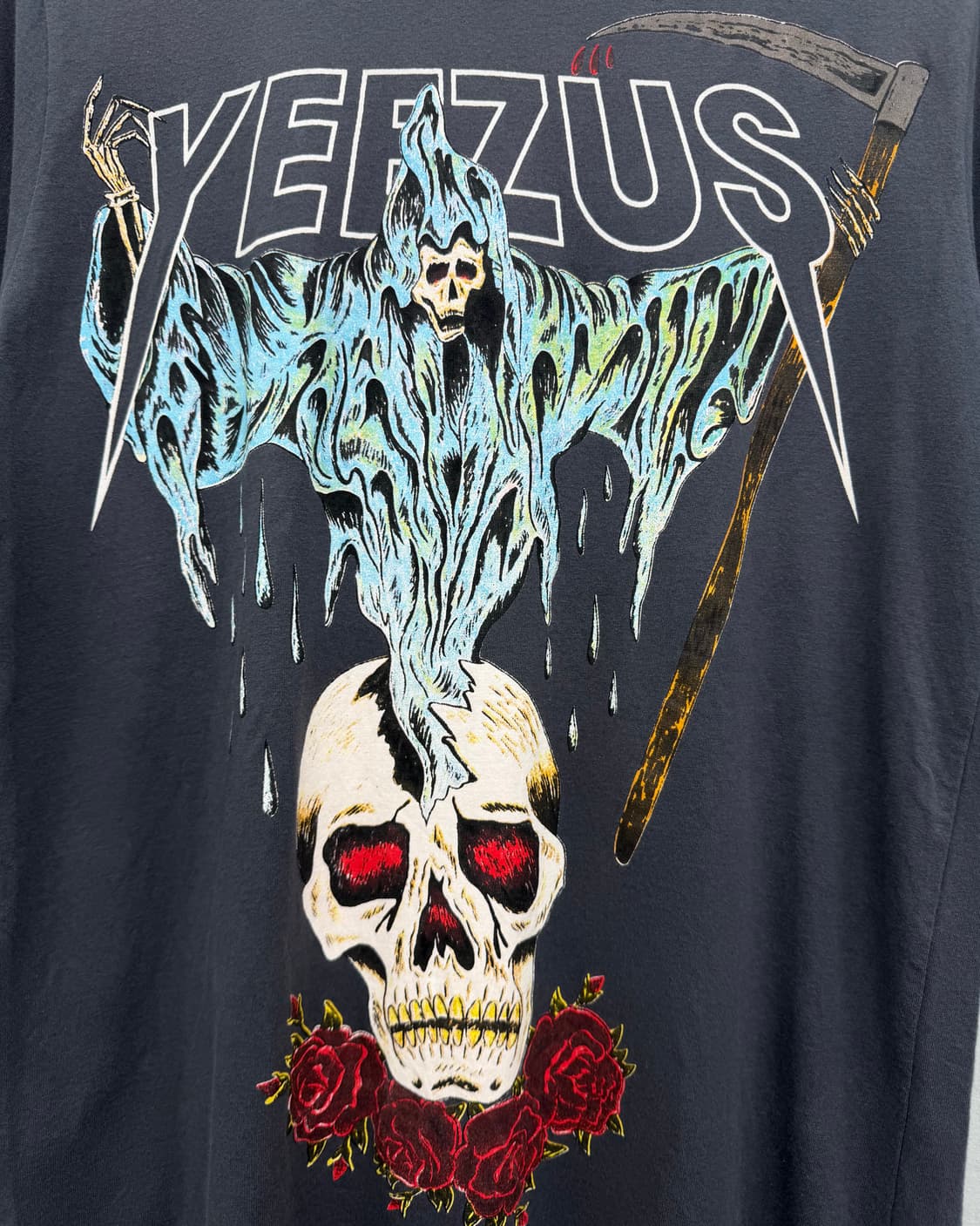 Yeezus 해골 프린팅 반팔 티셔츠  상품이미지3