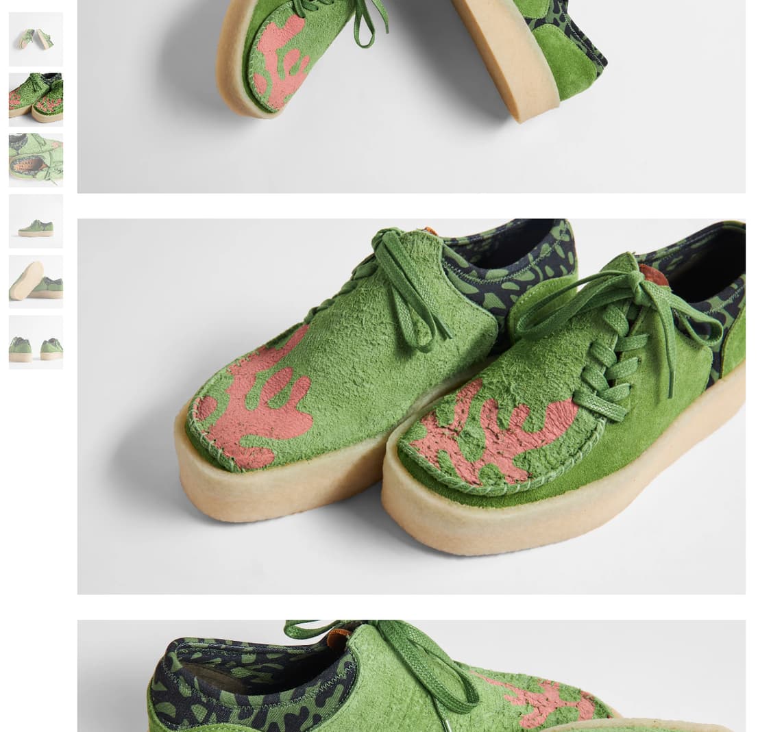 UK9 280 새제품 클락스 오리지널스 x 살레헤 벰버리 왈라비 모카슈즈 상품이미지2