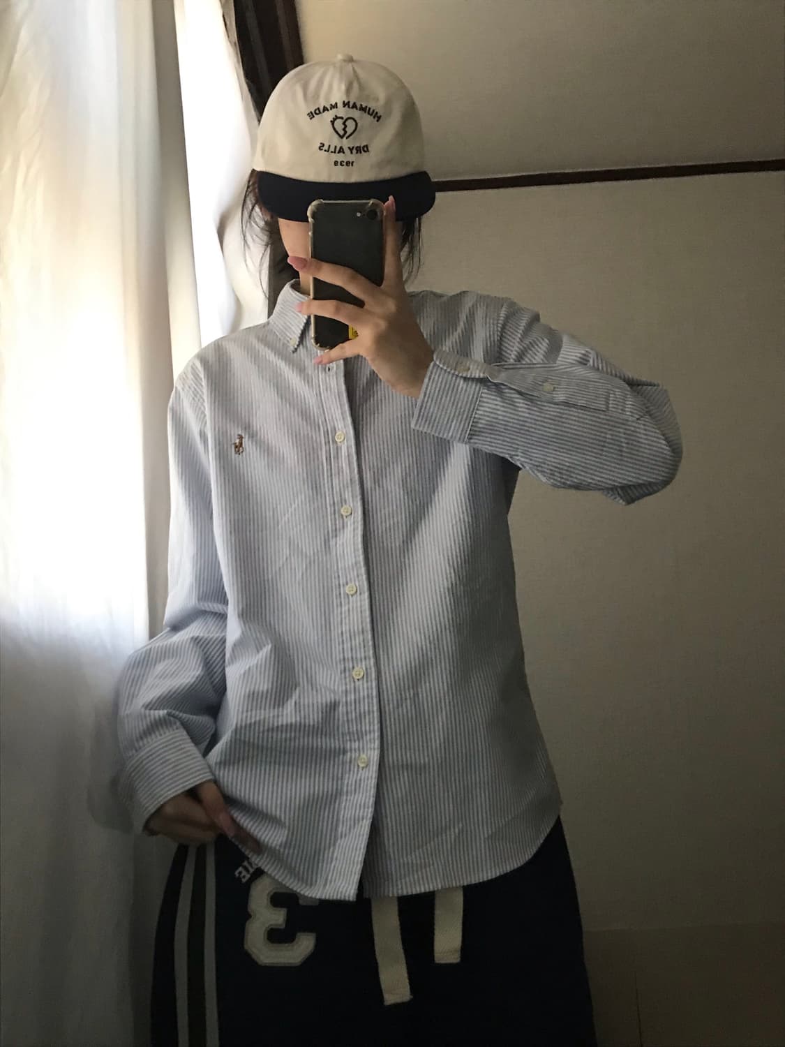 폴로 베이비블루 스트라이프 셔츠 상품이미지1