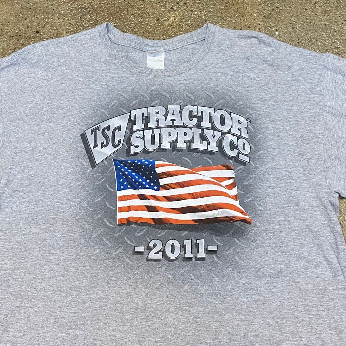 미국 빈티지 길단 트랙터 서플라이 성조기 포인트 반팔티 상품이미지3