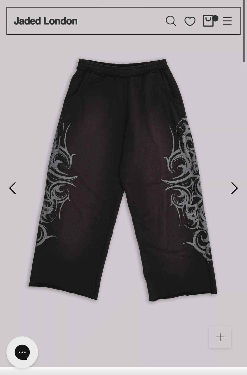 제이디드런던 스웻팬츠 black baggy blade joggers 상품이미지2