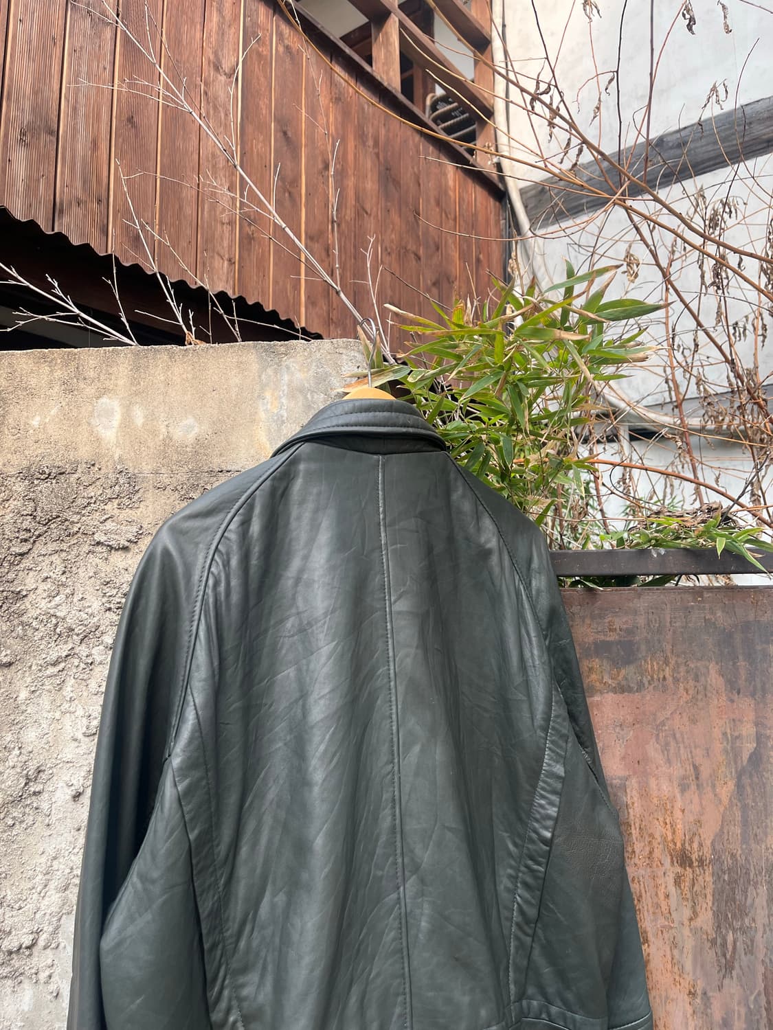 Vintage 양가죽 딥 그린컬러 카코트 상품이미지4