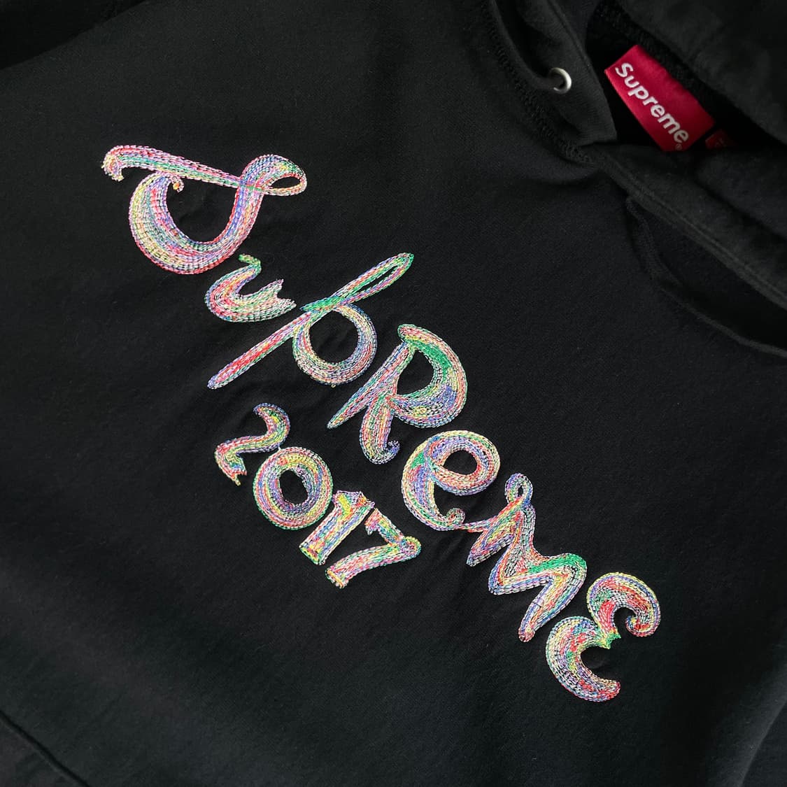 Supreme  슈프림 17fw 브러쉬 블랙 후드티 상품이미지2