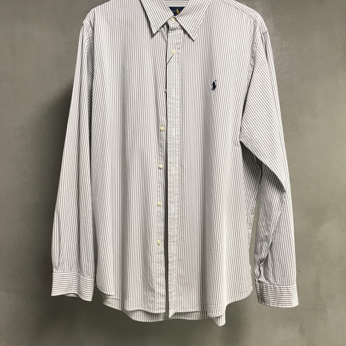 폴로 랄프로렌 스트라이프 셔츠 그레이 XL 상품이미지3
