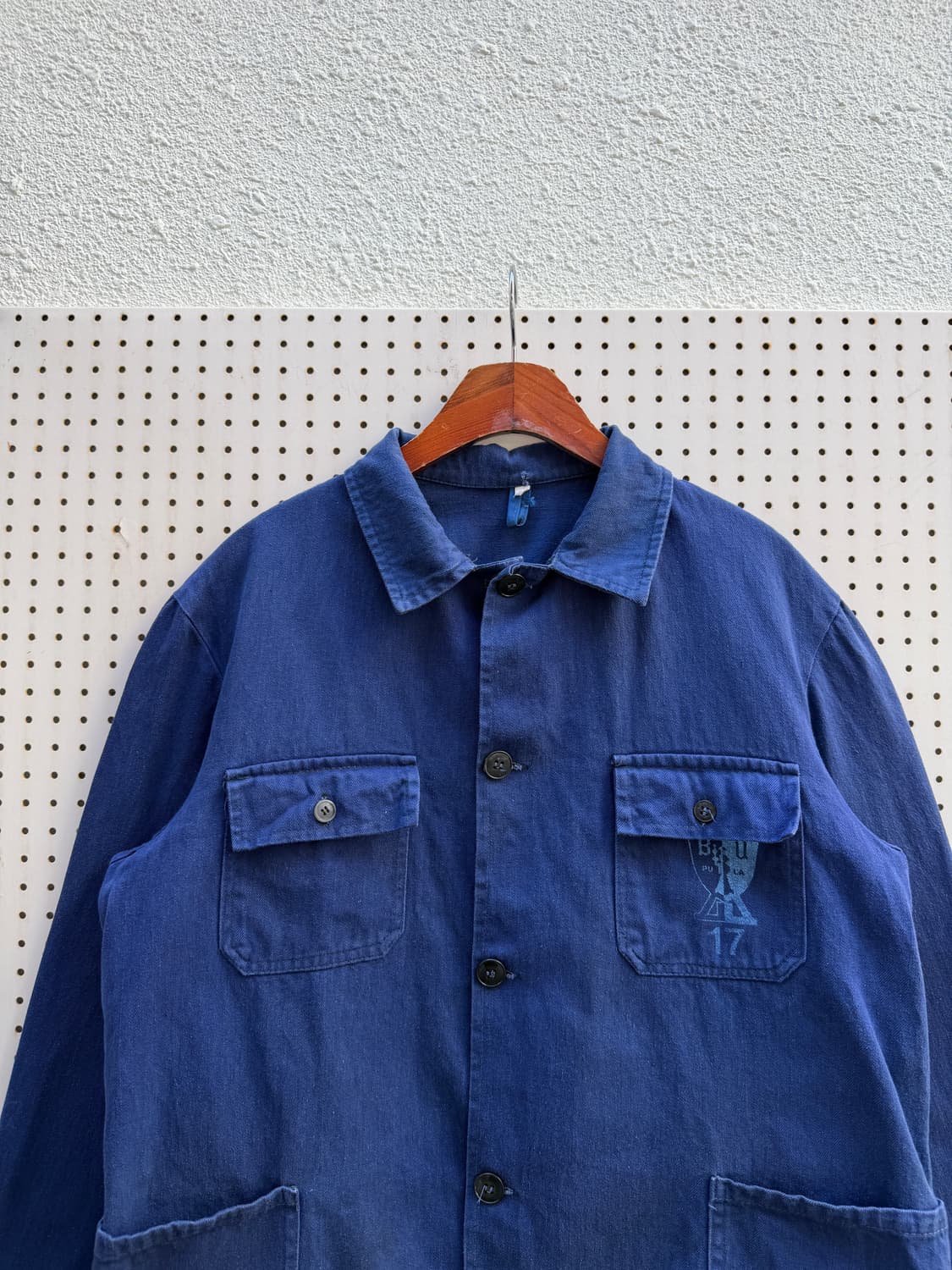 1970s FADED INDIGO BLUE 4 POCKET 프렌치워크자켓 상품이미지5