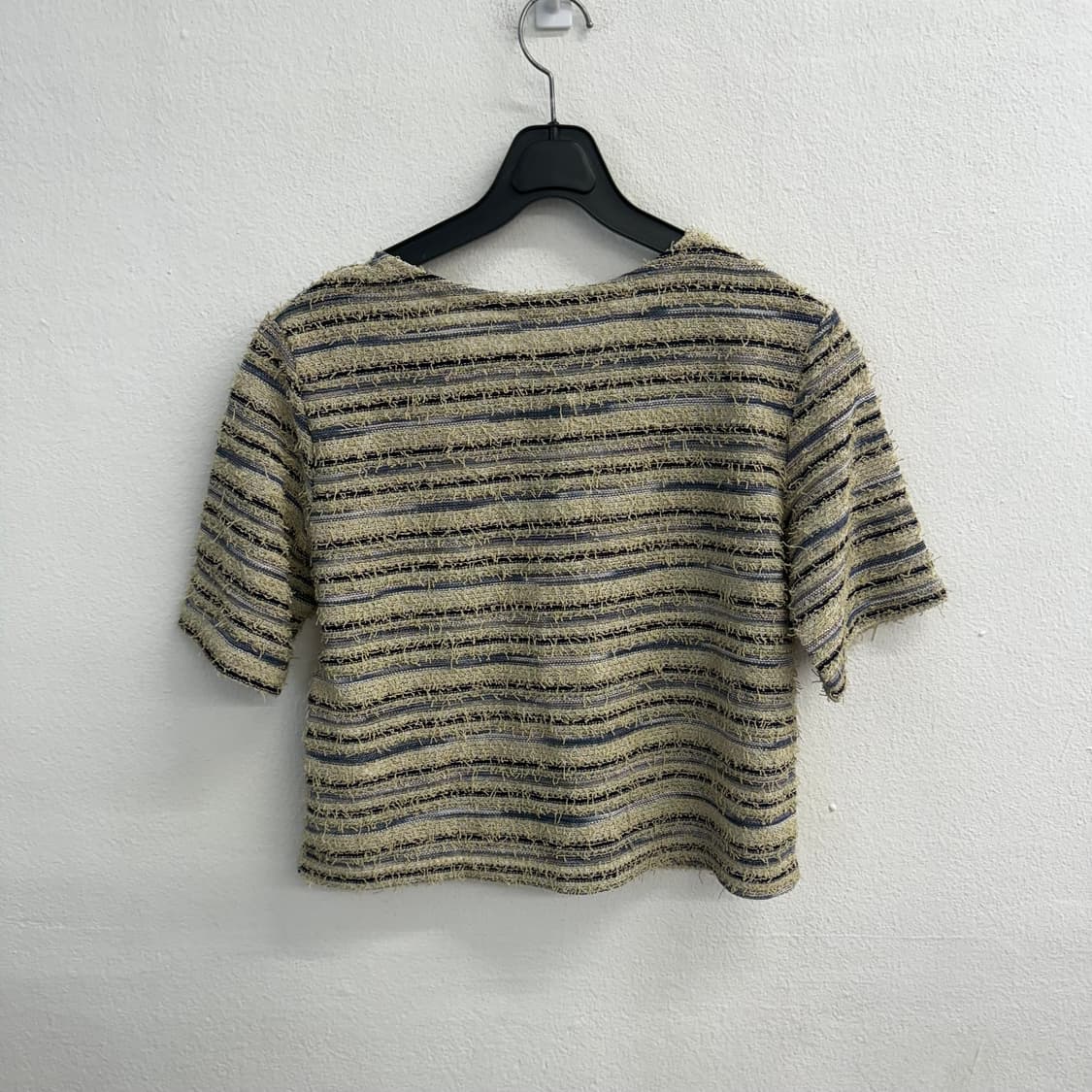 8세컨즈 스트라이프 반팔 가디건 (M) 상품이미지4