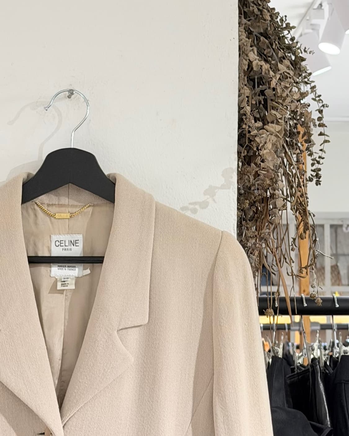 셀린느 라이트 베이지 싱글 브레스트 베이직 자켓 상품이미지3