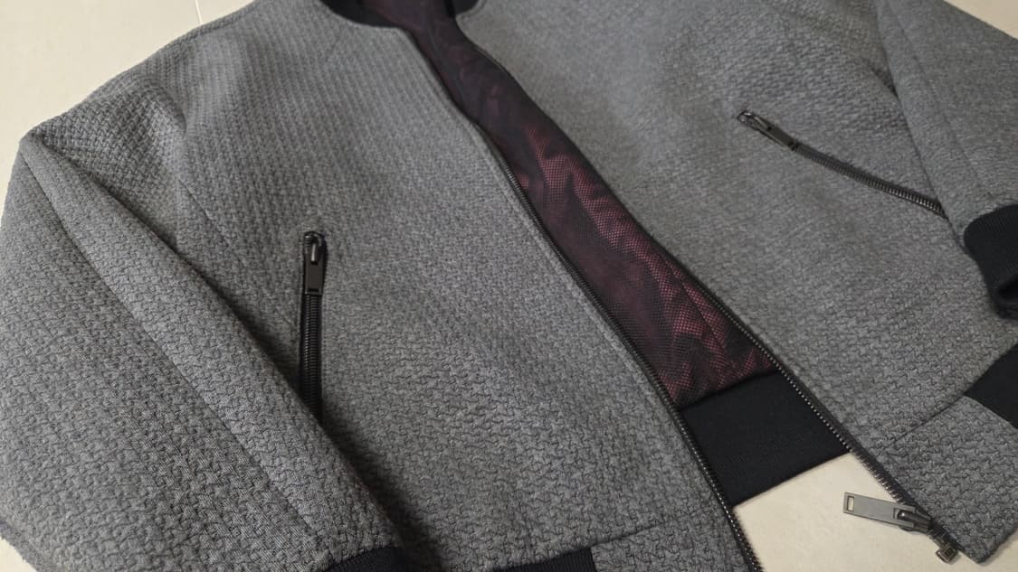 시스템 옴므 기하학 니트  블루종 점퍼 상품이미지3