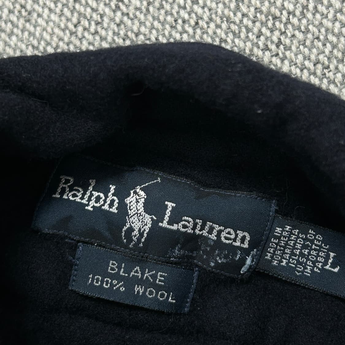 폴로 블랙 블레이크 울 셔츠(L) 상품이미지2