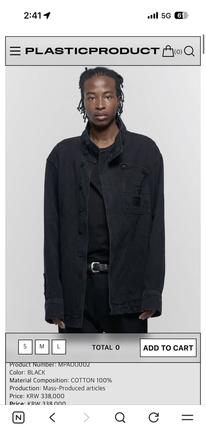 MPa TRAPEZOID JACKET (BLACK) 상품이미지1