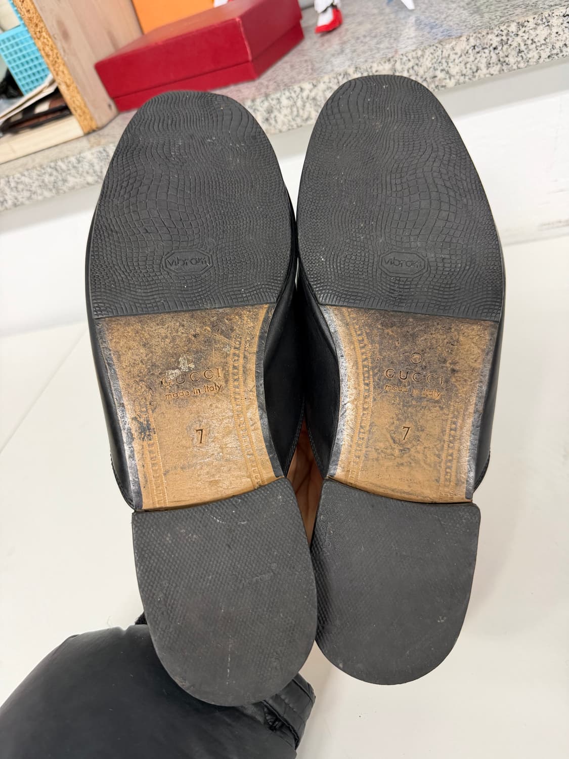 정품) 구찌 프린스타운 홀스빗 레더 뮬 슬리퍼 7 상품이미지9