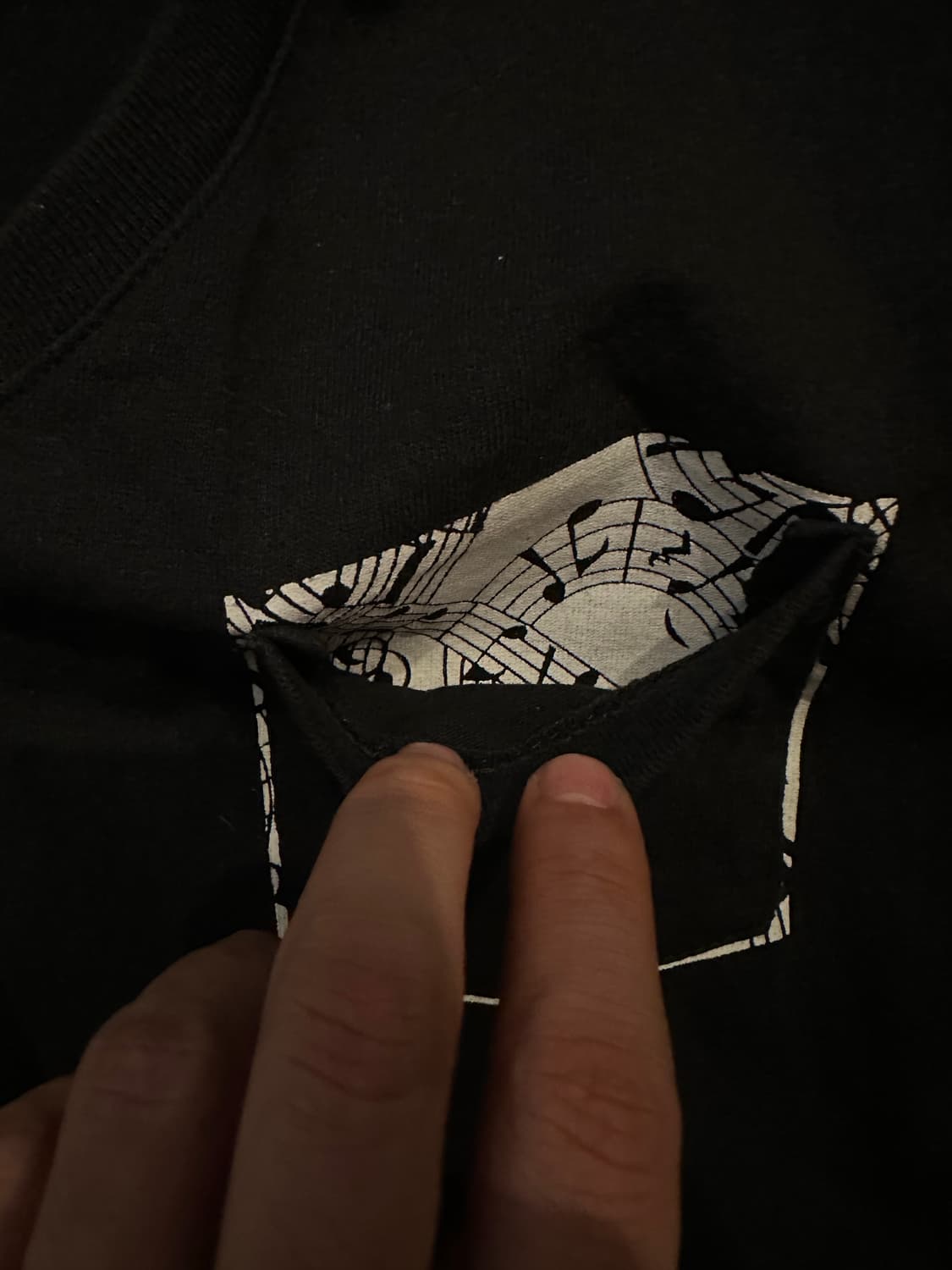 넘버나인 NUMBER (N)INE 블랙 V넥 포켓 티셔츠 상품이미지9