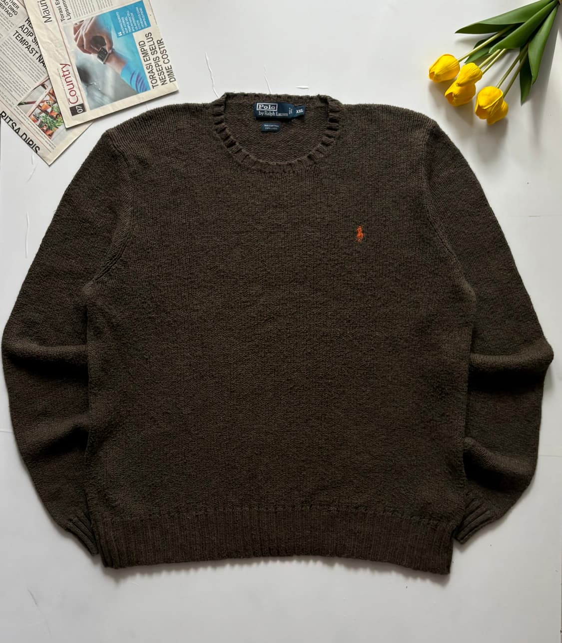 Polo 폴로랄프로렌 빈티지 카키 니트  상품이미지2