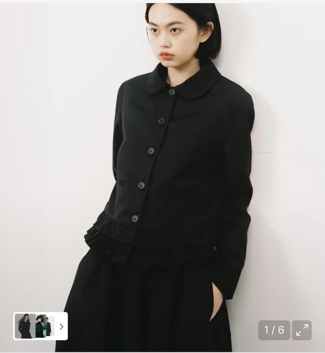 oheshio 라운드 카라 프릴 자켓 오헤시오 상품이미지1