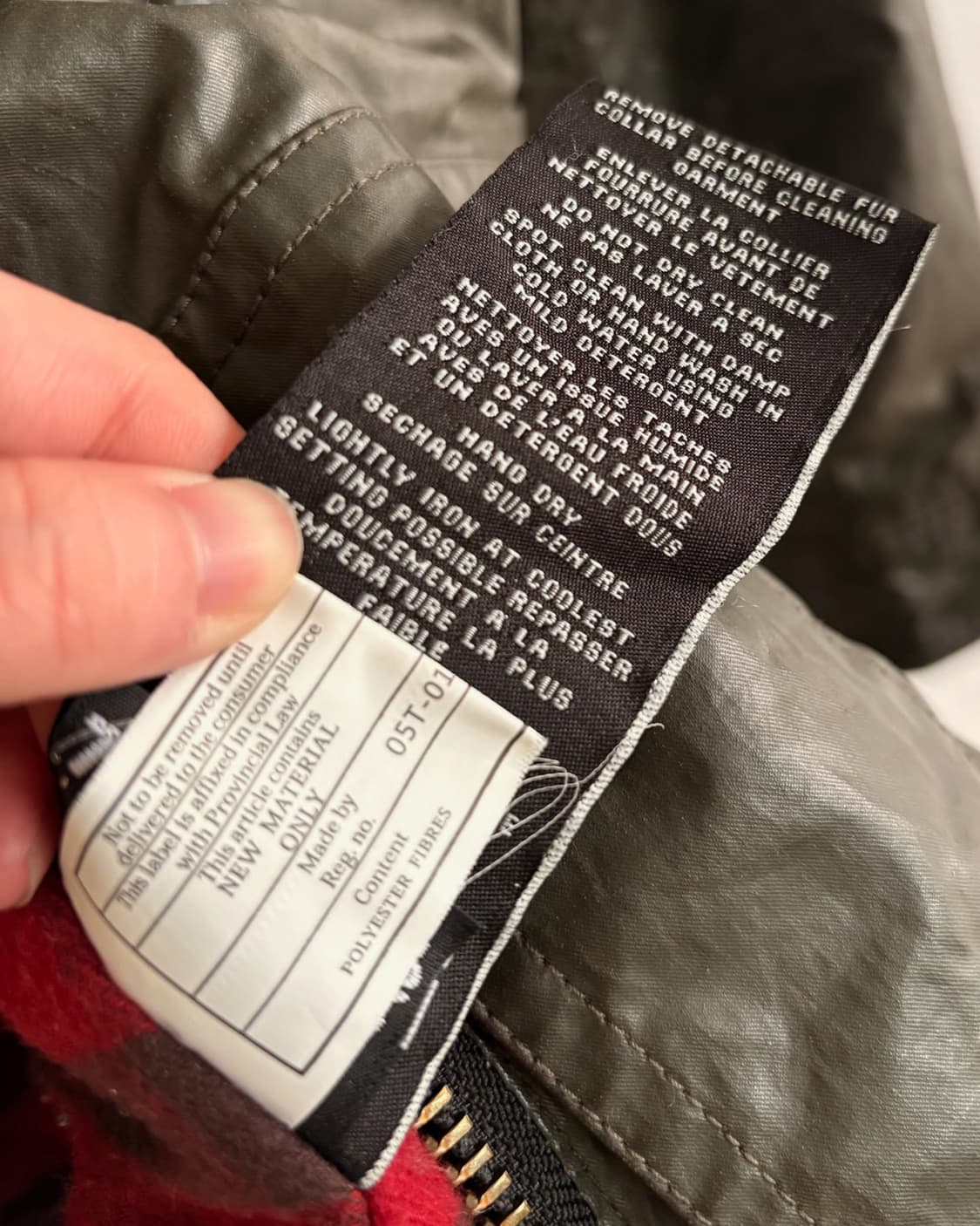 SAM nyc 라쿤 퍼 딥카키 글로시 크롭 파카 상품이미지9