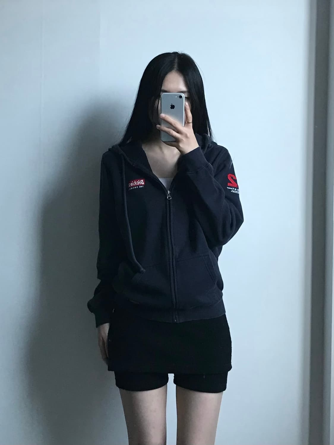 디키즈 자수로고 네이비 후드집업 상품이미지1