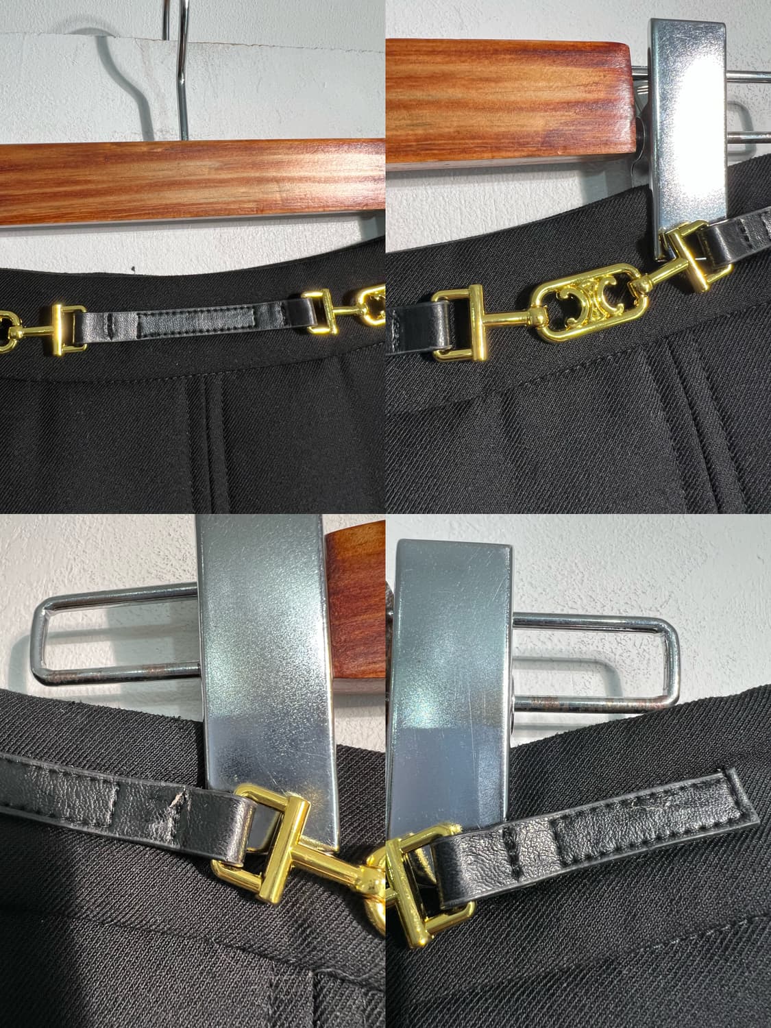 CELINE 셀린느 로고 울 혼방 미디 스커트 L (27.5inch) 상품이미지8