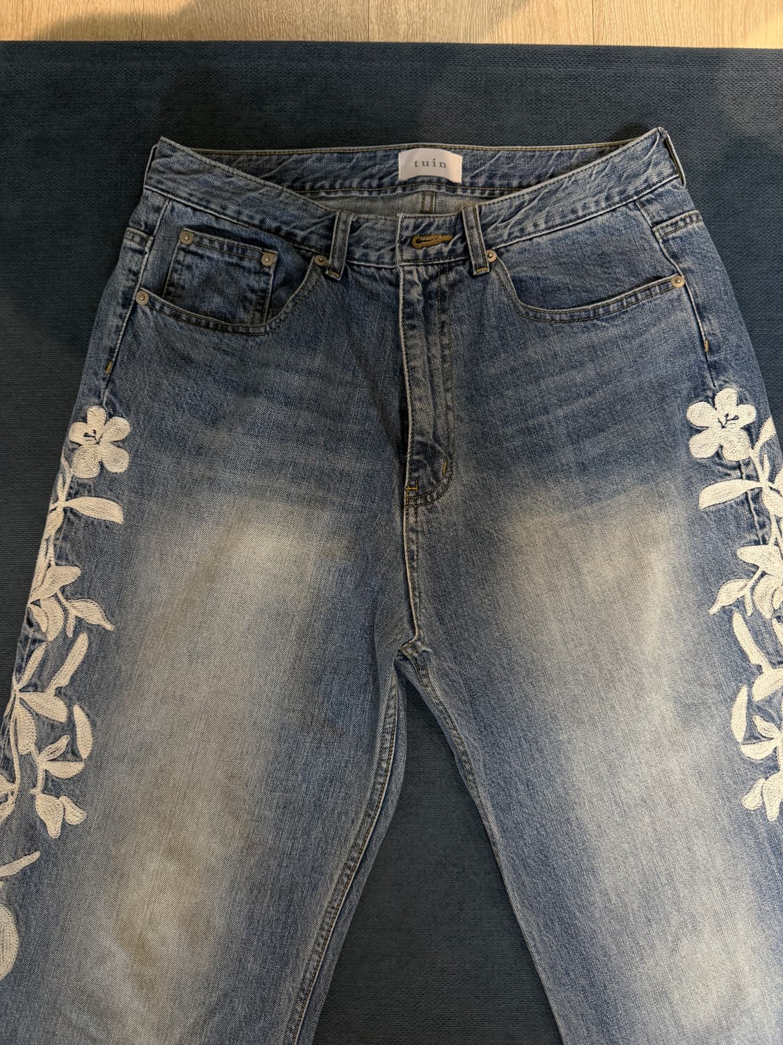 tuin 투인 바인 데님 워시드 블루 1사이즈 상품이미지2