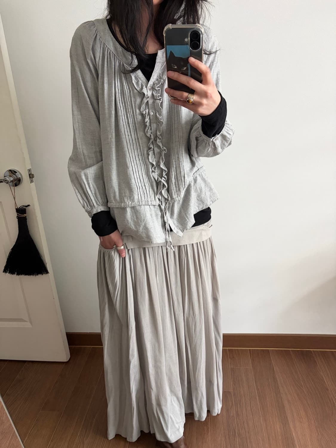 cotton frill blouse 상품이미지3