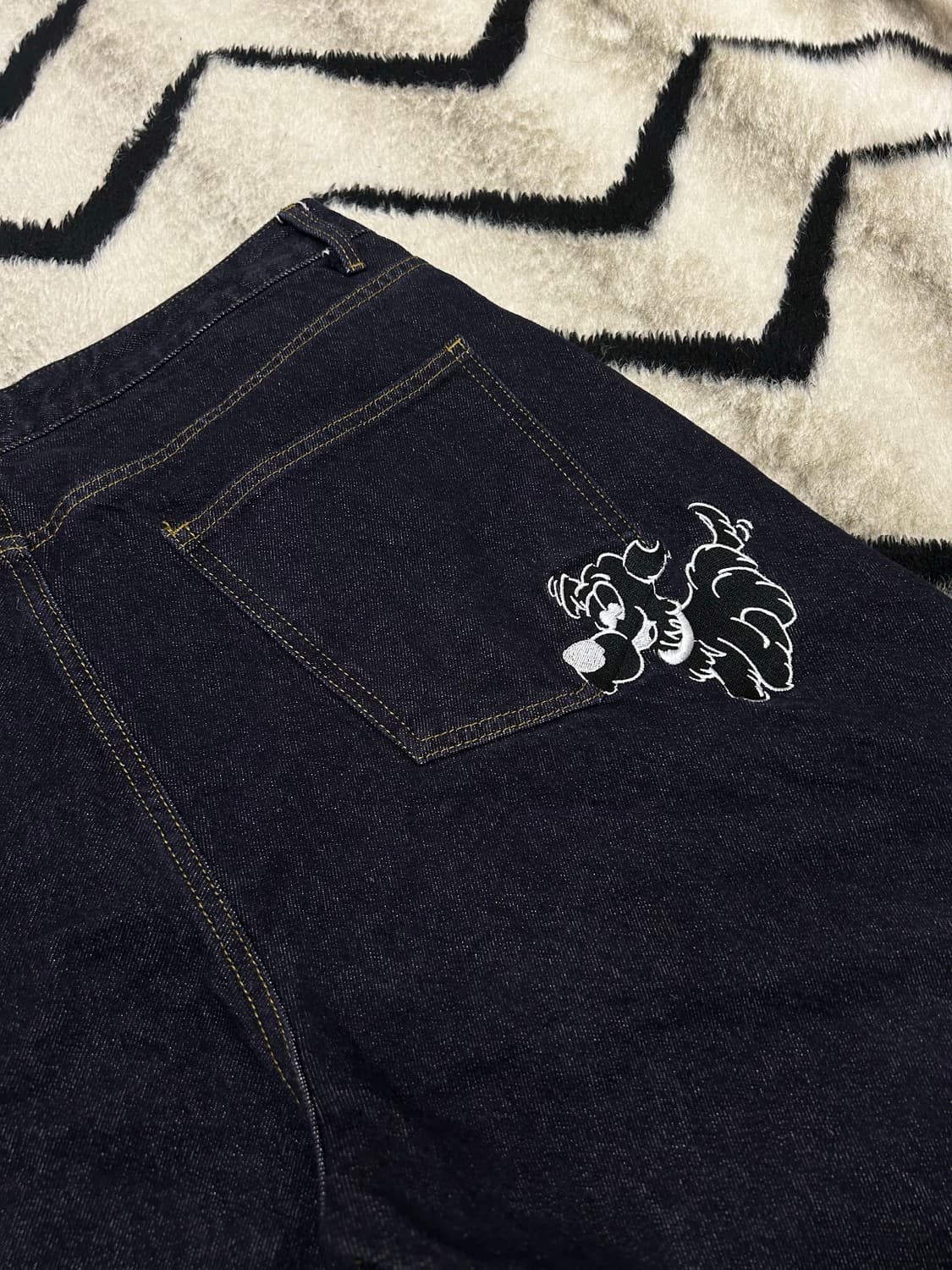 [L]리트리버클럽 Tomboy 와이드 카펜더 데님팬츠/진청 상품이미지1