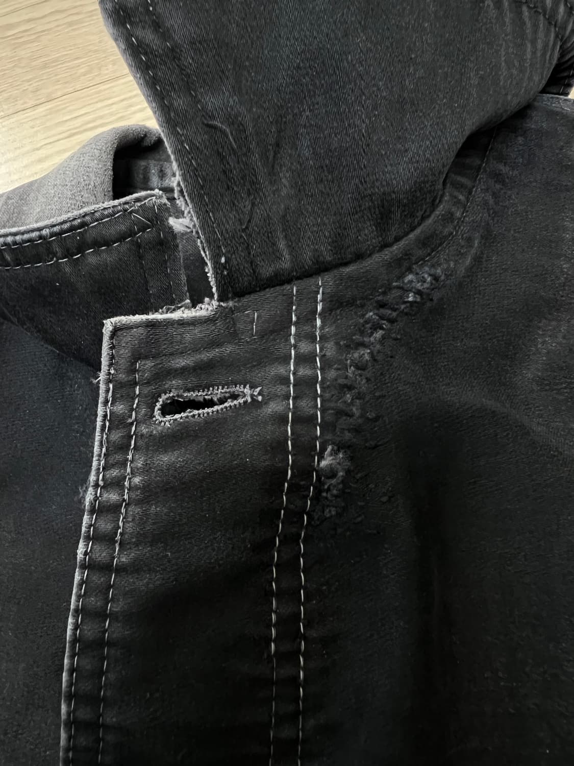 40s-50s 르 몽생미셸 블랙 몰스킨 자켓 상품이미지9