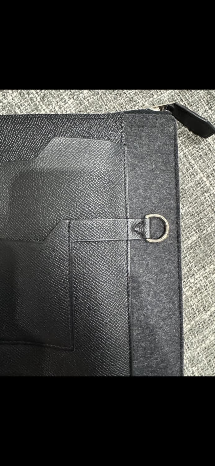 에르메스 블랙 펠트 가죽 클러치 파우치 상품이미지9