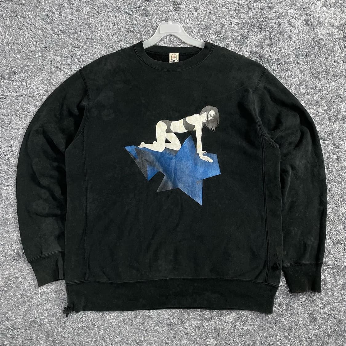 1990s BAPE 베이프 스타걸 리버스위브 스웻셔츠 상품이미지2