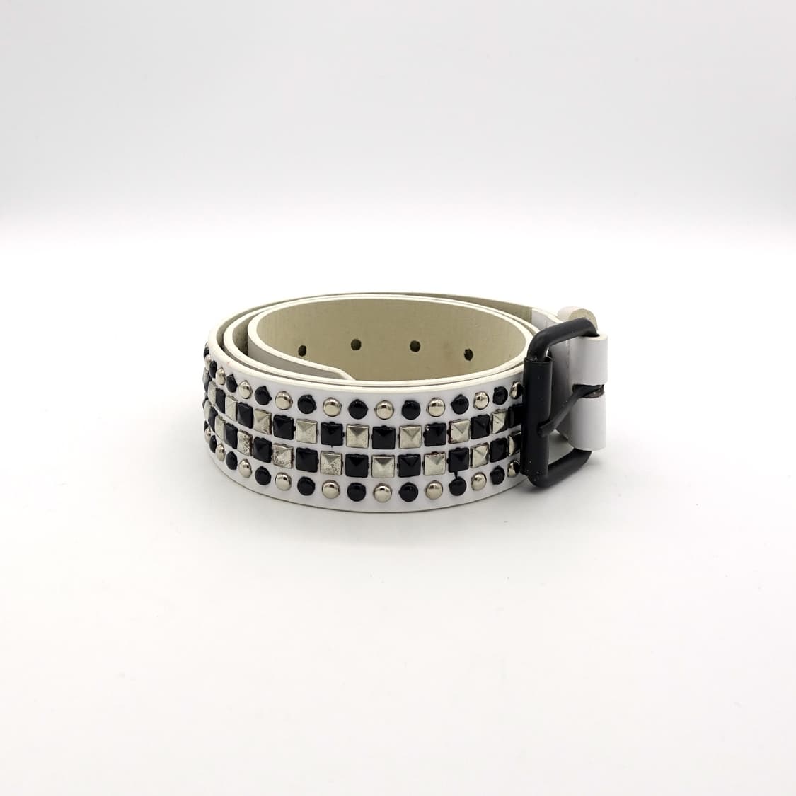 VINTAGEBELT 빈티지 스터드 화이트 벨트 상품이미지3